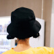 Beino Fisherman Hat Women's Autumn Sun Hat Hat Unisex Korean Version Trendy Student Baby Outdoor Windproof Hat Girls Hip-Hop Personality Basin Hat Smiley Face Black