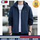 TOME BKOWAIE Genuine Tommy High-end Men's Jacket Spring Autumn Winter Jacket Outdoor Casual Hooded Three-in-One Jacket Top Black Winter Plus Velvet (Fellow Removable) Spring and Autumn Style Gift Box Packing 2XL Recommended 140-160Jin Jin is equal to 0.5 kg