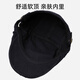 Desina Beret Men's Retro Old-Time Forward Hat All-match Outdoor Travel Fashion Holed Hat Peaked Cap Black One Size Adjustable (55-60cm)