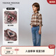 Teenie Weenie Kids 24 Autumn New Boys and Girls Retro Embroidered Classic Plaid Shirt Brown 130cm