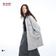 BJHG ne se soucie pas des conséquences, petite veste de style parfumé pour le manteau de laine de laine Tweed pour hommes pour hommes pour la couche de finition de mi-longueur pour femmes, Charcoal Black L