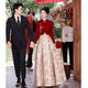Ayub bride clothing can usually be worn as a toast dress 2024 new red new Chinese wedding engagement dress skirt women's winter long M