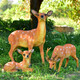 Yi Mingyuan courtyard outdoor garden forest animal landscape decoration resin fiberglass simulated sika deer sculpture ornaments combination one (two pieces)
