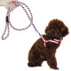Dog leash for small dogs, medium-sized dogs, dog leash, dog leash, dog leash, Teddy golden retriever supplies, harness, collar, dog leash, red and black S size suitable for small and medium-sized dogs