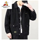 Vogelscheuche Clearance und Abholung der Schnäppchenkleidung losen losen Arbeitsschutz-Denimjacke für Männer große Größe Lose mehrpocket-Jeansjacke für Männer Y848 Blue Denim Jacke XL [130-145jin [Jin gleich 0,5 kg]]]