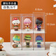 KAMAN Blind Box Storage Display Rack Transparent Dustproof Jar Bubble Mart Doll Doll Storage Box White 6 Pack Free of Glue
