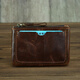 
LUOYIDE (LUOYIDE) top layer cowhide mini card bag small coupon wallet men and women retro handmade genuine leather driver's license key bag Chinese Valentine's Day black lychee pattern