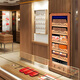 Qielong 58HC cigar cabinet intelligent constant temperature and humidity cigar cabinet air-cooled frost-free compressor cabinet fashionable curved household energy-saving silent cedar wood shelf cigar cabinet 78HC rosewood grain cedar wood shelf + curved + constant temperature and humidity