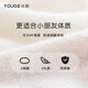 YOUGE Autumn and Winter Parent-child Vitality Fruit Cashmere Sweater Infant and Toddler Warm Contrast Color Three-dimensional Jacquard Top Off-White Adult Style 160 cm