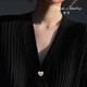 QUAMER gold store style all-match suit shirt collar anti-exposure heart collar button gold 1 piece