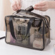 Chidong Cosmetic Bag Toiletries Bag Storage Portable Water-Repellent Toiletries Storage Bag Travel Large Capacity Transparent Gray Large