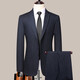Chalides light luxury high-end wool suit suit men's Korean version slim fit two-piece suit wedding business formal work clothes jacket men 2386 gray stripes two buttons without splits L 175/50 size recommended 135-145 Jin Jin equals 0.5 kg