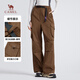
Camel star same style mountain and sea work pants for men and women new style spring and summer straight-leg tying sports splash-proof casual trousers 757, brown, women's style L