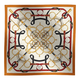 Hermes (HERMES) new silk scarf for women, double-sided shawl, hand-stitched edge 88.5x88.5 cm, caramel color