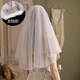 Dijing French White Veil Head rades