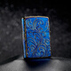 ZIPPO [Light Luxury Tangcao] Treasure Wind-proof Kerosene Lighter Smoked Gold Baked Blue Collection Gifts for Boyfriends and Mens One Size Qianqiu Pattern (TC9901XJ)
