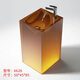 Colorful Transparent Resin Integrated Wash Basin Sinon Hotel Club Art Basin Crystal Colmn Basin Floor Washing Tableau 6623 (plusieurs couleurs à choisir)