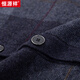 Hengyuanxiang 100% wool vest men's sleeveless sweater cardigan men's thickened vest HJ187 dark gray 170/88A