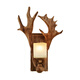 Shusheng European wall lamp indoor foyer Nordic retro industrial style deer antler lamp personalized creative living room aisle American antique deer head decoration B3036-electroplated gold