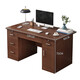 Humanities Chengjia Computer Desk Desktop Simple Office Desk Home Writing Desk Table Office Desk and Chair Set Adult Work Desk Highly Recommended Five Drawers with Cabinet Walnut Color 120*60cm