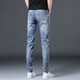Diotu Autumn New Men's Jeans Light Luxury Brand Trendy Brand Pantalon Slim Ajustement Slim Pantalon Fashion Pantalon Men de mode Pantalon FRENDY Youth Tendy Heavy and Fasha