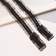 Miduer lace underwear wide shoulder straps women's seamless sexy transparent non-slip buckle can be exposed versatile bra accessories lace straps black (lace shoulder straps)