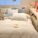 Yalu winter milk velvet quilt cover single piece 150x200x230cm thickened coral velvet quilt cover bed sheet four-piece set milk white + baby blue thickened milk velvet 1.2m bed sheet three-piece set - quilt cover 150*200cm