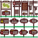 Anticorrosive wood vertical guide signs, scenic area guide signs, flower and grass signs, lawn signs, scenic park wooden signs, C spot customization (48*29*100)