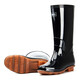 Huili Regenstiefel Frauen Kurzrohr Regenstiefel wasserdichte Schuhe Anti-Rutsch-Wasserschuhe Gummischuhe Küche Arbeit Schuhe und Samtüberschuhwasserstiefel 513 High Tube 37