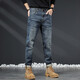 DK Jeans haut de gamme Men 2025 Spring and Automne Straight Slim pantalon lavage rétro à la tendance élastique décontractée confortable 5009 bleu 32