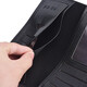 Fengshang Langes weiches Leder Brieftasche Herren dünner 2023 neuer Stil mit Wallet Youth Business Brieftasche modische Marke für Vater Männer Brieftasche lang [Schwarz]