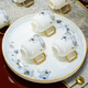 Han Ming housewarming wedding gift cup set Jingdezhen high-end ceramic teapot water cup living room household tea set complete set high-end bone china tea set 8-piece gift box