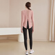 LULU CENTURY yoga wear long-sleeved suit for women in autumn loose slimming fitness wear Pilates sports mesh blouse top for women sunset pink long-sleeved top L