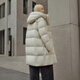 Tambor down jacket women's mid-length fashionable casual all-match warm thickened hooded bread jacket 530780D Zhichunmi 155