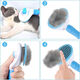 Dog hair removal comb, cat comb, dog hair cleaner, Teddy Bichon needle comb, fluffy bath, general purpose for cats and dogs, gray knot comb + flea removal comb #Half price grab