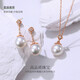 Meluxe akoya seawater pearl necklace round pearl pendant single 18K gold clavicle chain birthday gift 8-8.5mm (with silver chain)