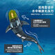 Chaosihui submarine with camera remote control camera shark speedboat simulation mechanical warship submarine electric wireless big white green light remote control shark version two sets of batteries (play for 50 minutes)