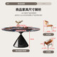Yunfu Dining Table Home Dining Table Chair Combination Light luxury Big Round Dining Table Dining Table 1047# Super Crystal 1.5m Single Dining Table