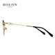 Bolon Tyrannosaurus Gaceras de miopía Nuevo producto Yang Zi El mismo espejo óptico de metal de ojo de gato retro se puede combinar con Myopia Women BH7029 B12-Gold/Semi-Gloss Matte Black Single Frame