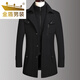 Jindun new winter style middle-aged men's woolen coat jacket casual middle-aged and elderly thickened woolen jacket daddy gray 170 recommended 95-115Jin Jin equals 0.5 kg