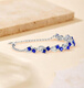 COASZE jewelry sapphire bracelet for women, 18K gold inlaid diamond bracelet, Chinese Valentine's Day gift for girlfriend, blue sapphire bracelet - ready stock