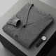 Soul Wake Ordo Kaschmirfamilie Wolle Strickjacke Herren V-Ausschnitt Feste Farbe Langarm Wolle Wolljacke lässig Wide Dark Grey L.
