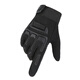 HTBT 8-14 years old children's cycling gloves for boys and girls in autumn and winter thickened and warm outdoor sports mountain bike tactical training protective full-finger gloves black