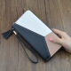 Shuguoer (SHU GUO ER) contrasting color splicing long wallet for women's clutch women's new fashion Japanese and Korean pink #C311