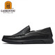 Alter Mann des Mannes (Laorentou) Herrenschuhe Sommergeschäft Casual Schuhe Low Top Schuhe Schaffellschatzhocker Füße Hollow Hole Schuhe atmungsbeheichte leichte Lederschuhe Ll12132 Black 42