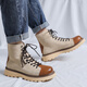KGV Martin Boots Herren neue britische Stil atmungsaktive High-Top-Schuhe dicker Sohle Erhöhung Arbeitstiefel Trendy Denim Boots Herrenstiefel gelbe Erhöhung 41 Standard Lederschuhgröße