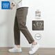 Jewish spring and autumn casual pants for men loose small straight-leg new men's cone-shaped fashion and versatile long pants 9904 brown + light gray 29