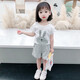 布潮星女童套装夏装新款夏季儿童洋气女宝宝童夏天短袖T恤短裤小孩衣服 粉红色（上衣+裤子） 110码建议3-4周岁）