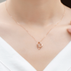 Tingbai 18K gold necklace women's color gold rose gold au750 love pendant 1 Valentine's Day gift for Chinese Valentine's Day