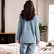 Pajama de Jiaqi para mujeres en otoño e invierno terciopelo coral engrosado cálido más de terciopelo ropa casera para mujeres